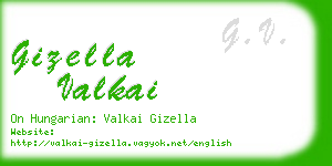 gizella valkai business card